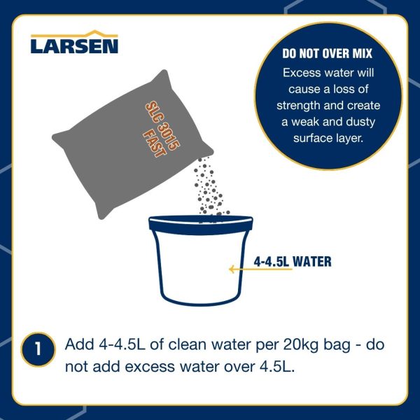 SLC 3015 FAST | FAST DRYING SELF LEVELLER | LARSEN BUILDING PRODUCTS