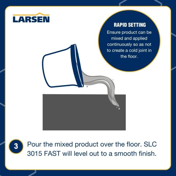SLC 3015 FAST | FAST DRYING SELF LEVELLER | LARSEN BUILDING PRODUCTS
