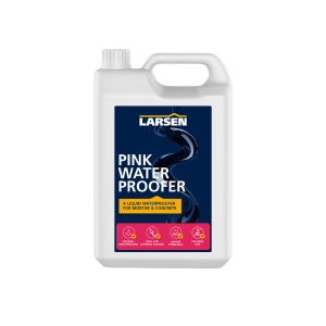 PINK WATERPROOFER | LARSEN PINK WATERPROOFER ADMIXTURE | LARSEN ADMIXTURE | LARSEN BUILDING PRODUCTS