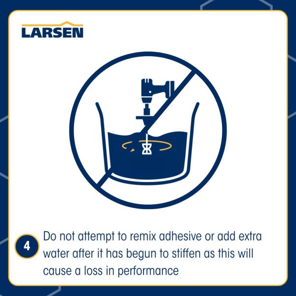 FAST SET FLEX | LARSEN FAST SET FLEX | TRADE RANGE ORANGE BAG | LARSEN TRADE ORGANGE | LARSEN TILE ADHESIVE | TILE ADHESIVE MANUFACTUER | LARSEN BUILDING PRODUCTS