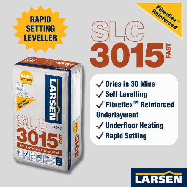 SLC 3015 FAST | FLOOR LEVELING COMPOUND | FLOOR LEVELLING SCREED | FIBRE REINFORCED SCREED | FAST DRYING FLOOR SCREED | LARSEN BUILDING PRODUCTS