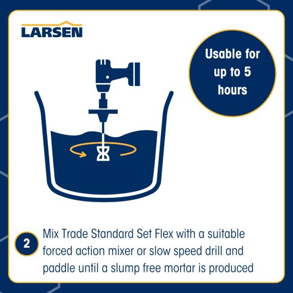 LARSEN STANDARD SET FLEX TRADE BLUE BAG | LARSEN TRADE BLUE BAG | LARSEN TRADE BLUE BAGD | TILE ADHESIVE | TILE ADHESIVE MANUFACTURER | LARSEN BUILDING PRODUCTS