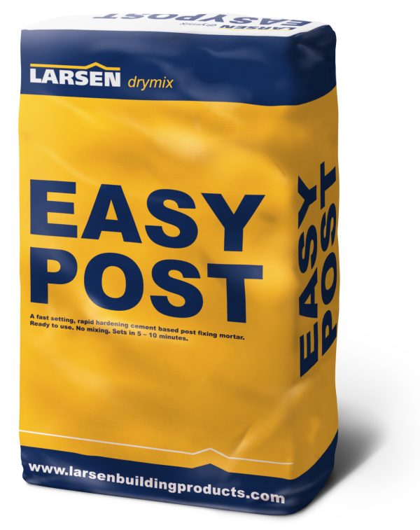 Larsen Easy Post | Easy Post | post fixing mortar | fence post fixing | gate post fixing | metal post fixing | wooden post fixing | Larsen Building Products