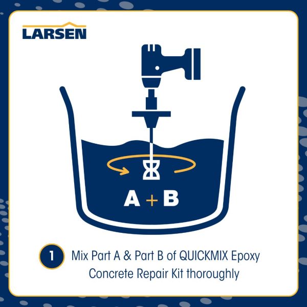 Larsen Quickmix Epoxy Concrete Repair Kit | Quickmix Epoxy Concrete Repair Kit Step By Step | Larsen Building Products