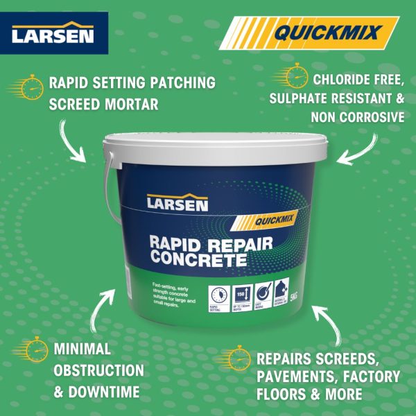 QUICKMIX Rapid Repair Concrete Step By Step Guide | Larsen Rapid Repair Concrete | Larsen Building Products