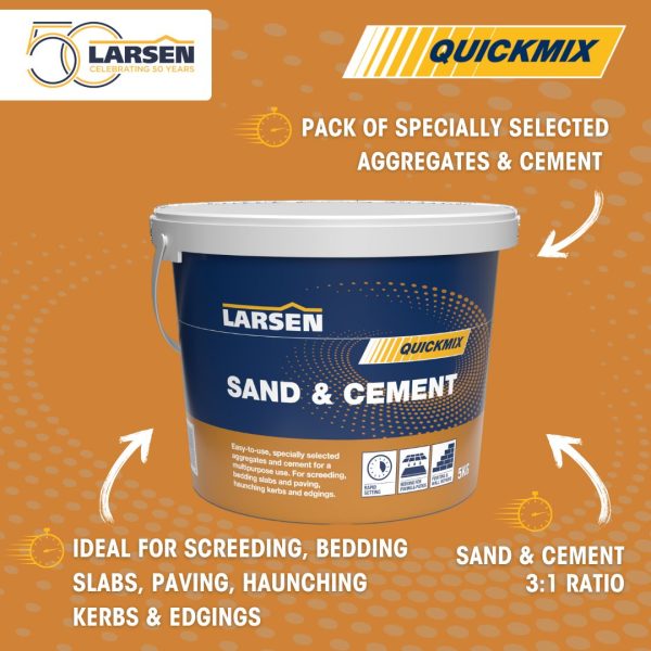 QUICKMIX SAND & CEMENT | LARSEN SAND & CEMENT | SAND AND CEMENT | CMENT AND SAND | LARSEN BUILDING PRODUCTS