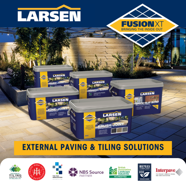 FUSIONXT | LARSEN FUSION XT | FUSION XT | EXTERNAL LANDSCAPING | EXTERNAL TILNG | EXTERNAL PAVING | LARSEN BUILDING PRODUCTS